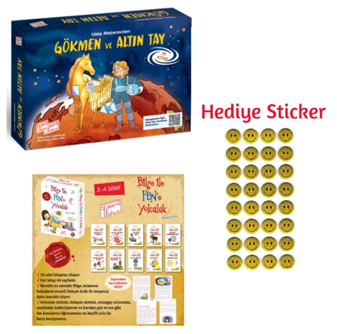 GİZEMLİ BAHÇE 3.SINIF GÖKMEN ve ALTIN TAY 10'LU HİKAYE - BİLGE İLE FEN'E YOLCULUK 10'LU HİKAYE SETİ
