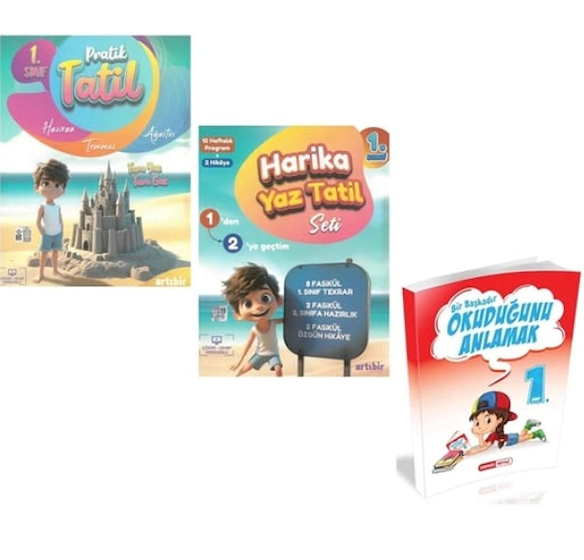 ARTIBİR YAYINLARI 1. Sınıf Pratik Harika Yaz Tatili 2. Sınıfa Geçenler İçin Tatil Seti (3 Kitap)