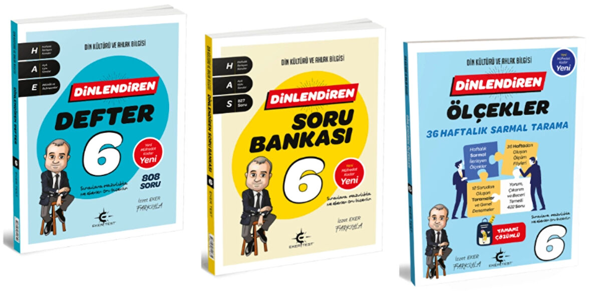 ARI YAYINCILIK 6. Sınıf Dinlendiren Defter - Soru Bankası ve Ölçekler 36 Haftalık Sarmal Tarama