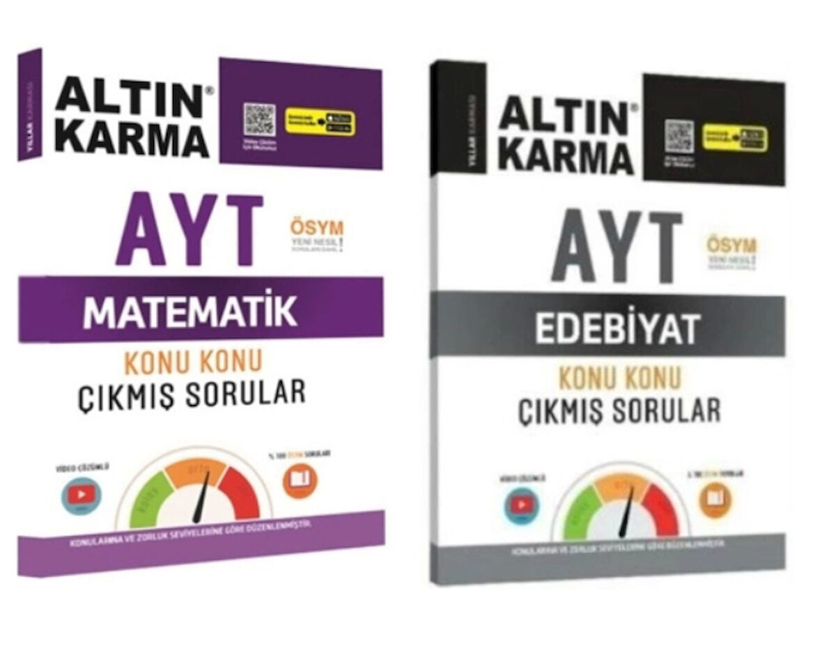 ALTIN KARMA YAYINLARI AYT MATEMATİK + EDEBİYAT KONU KONU ÇIKMIŞ SORULAR