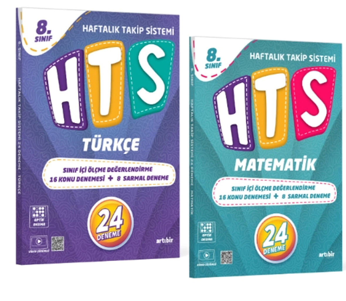 ARTIBİR YAYINLARI LGS 8.SINIF HTS TÜRKÇE - MATEMATİK HAFTALIK TAKİP SİSTEMİ 24 DENEME