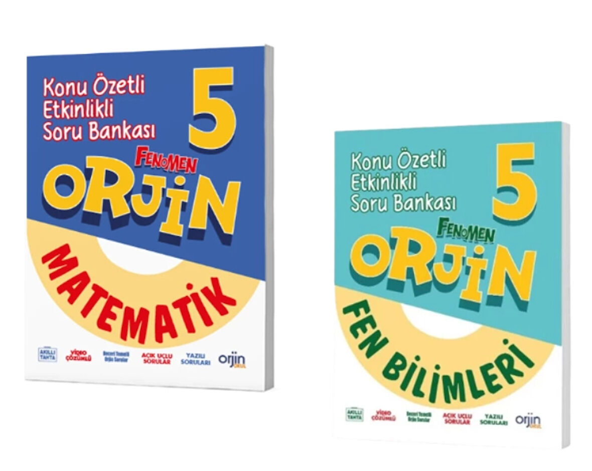 FENOMEN YAYINCILIK 5.SINIF ORJİN MATEMATİK - FEN BİLİMLERİ KONU ÖZETLİ ETKİNLİKLİ SORU BANKASI