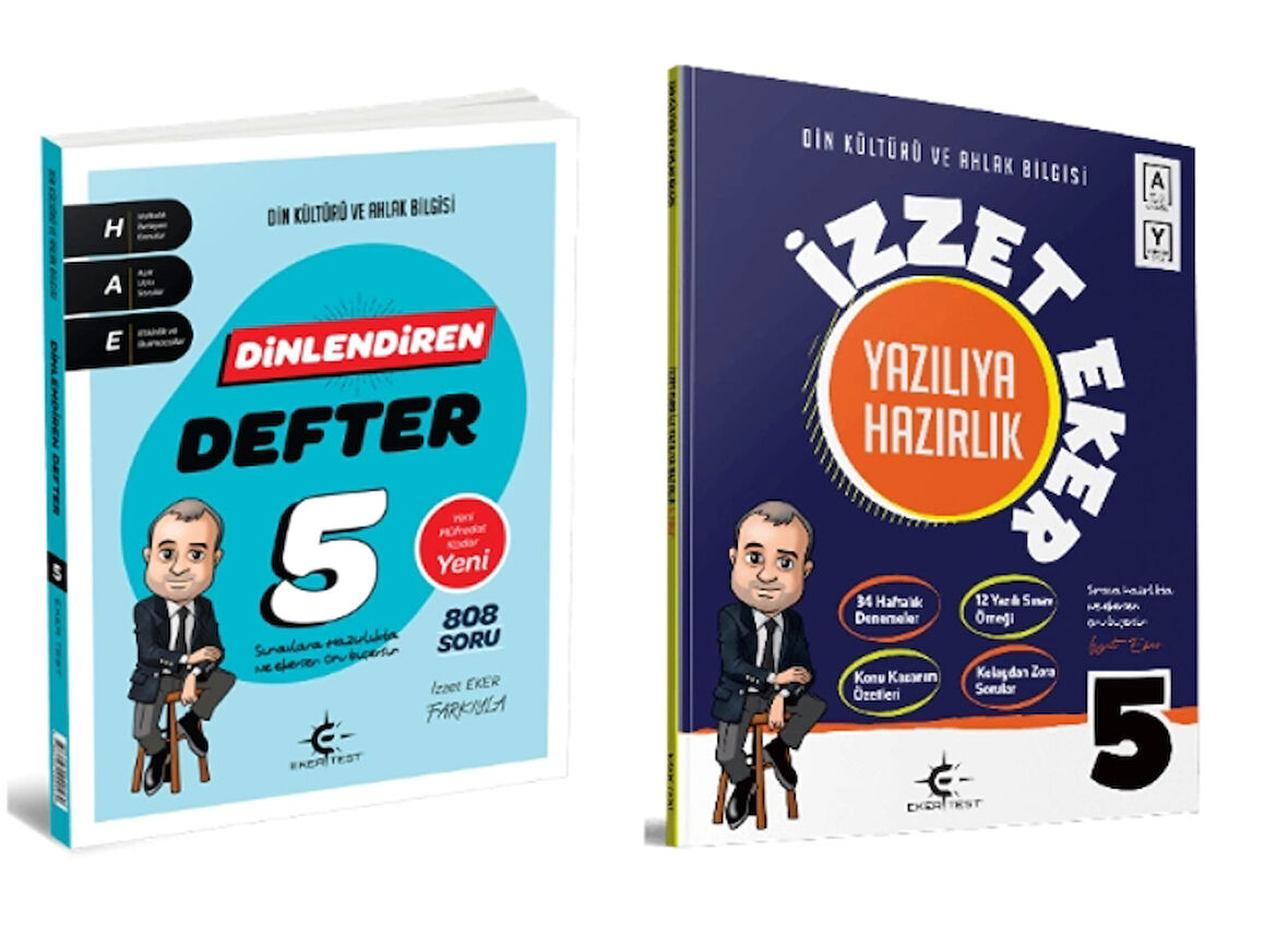 ARI YAYINCILIK 5. Sınıf Din Kültürü ve Ahlak Bilgisi İzzet Eker Dinlendiren Defter +Yazılıya Hazırlık