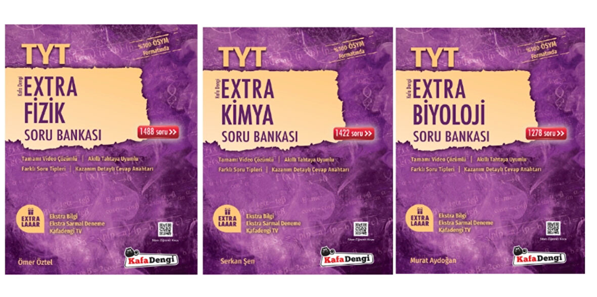Kafa Dengi Yayınları TYT Sayısal Set Fizik - Kimya - Biyoloji Extra Soru Bankası