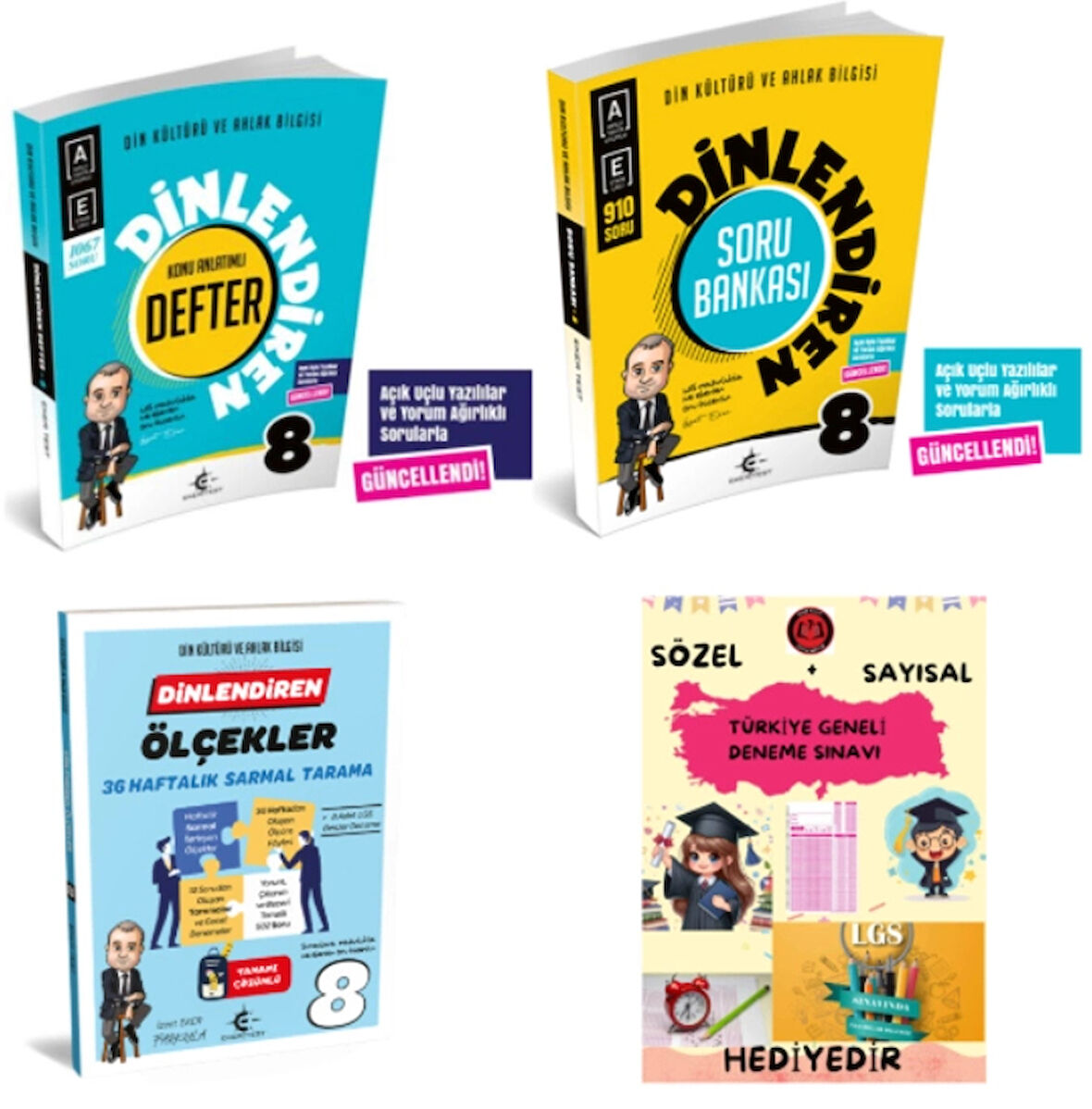 ARI YAYINCILIK 8. Sınıf Dinlendiren Defter - Soru Bankası ve Ölçekler 36 Haftalık Sarmal Tarama - Hediyelidir