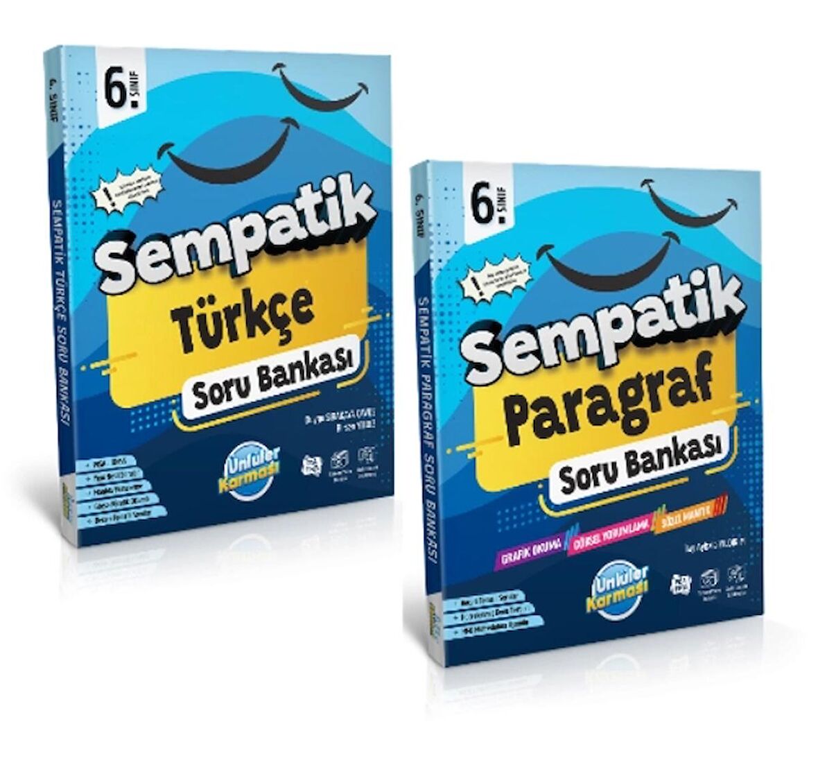 ÜNLÜLER KARMASI Sempatik 6. Sınıf Türkçe + Paragraf Soru Bankası (2 Kitap)