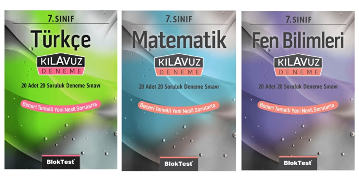 TUDEM YAYINLARI 7.SINIF TÜRKÇE - MATEMATİK - FEN BİLİMLERİ 20 SORULUK 20 Lİ DENEME