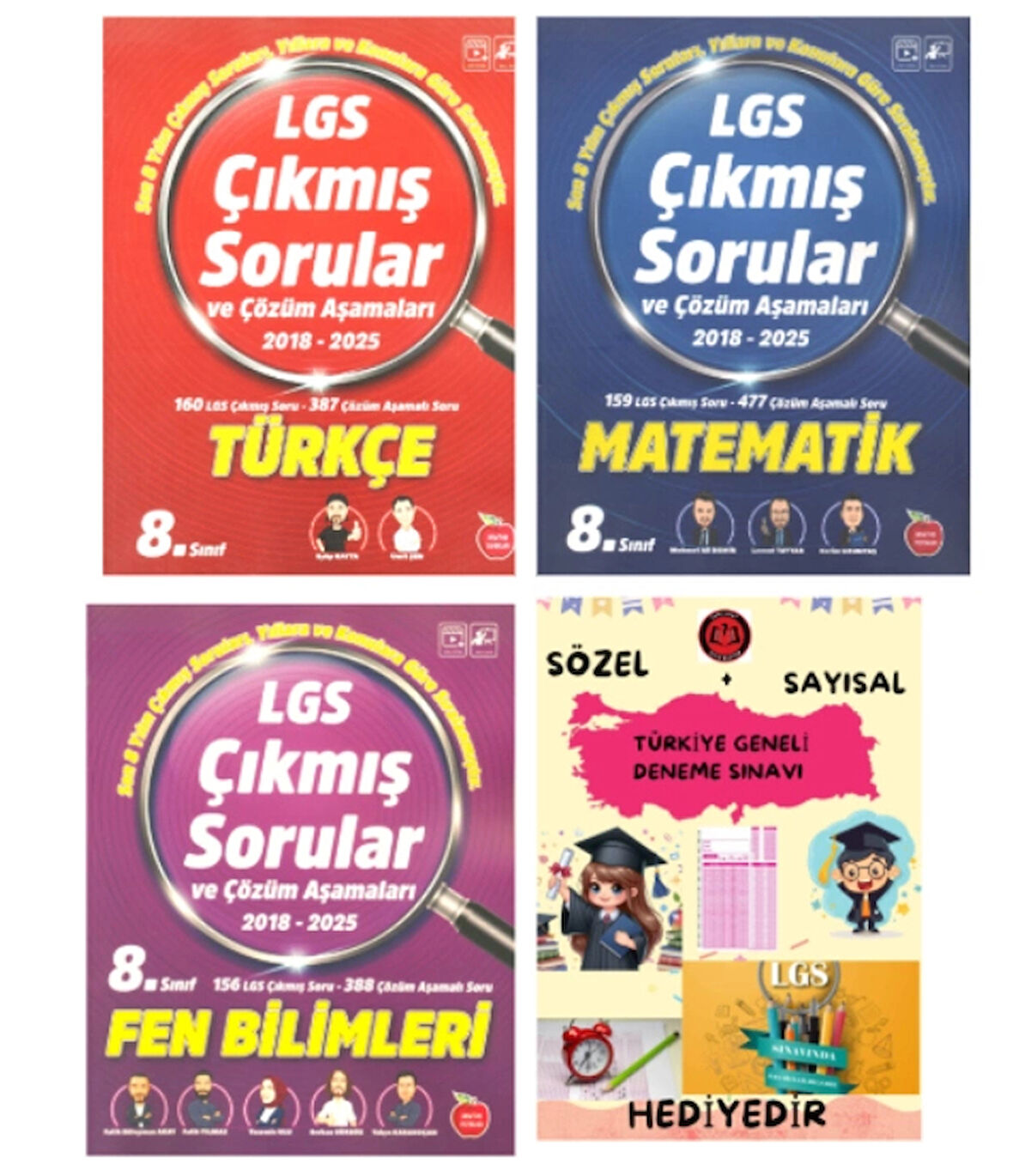 NEWTON YAYINLARI 2018-2025 TÜRKÇE - MATEMATİK - FEN BİLİMLERİ LGS ÇIKMIŞ SORULAR VE ÇÖZÜM AŞAMALARI - HEDİYE