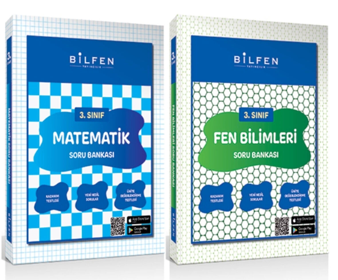 BİLFEN YAYINCILIK 3.SINIF MATEMATİK-FEN BİLİMLERİ SORU BANKASI