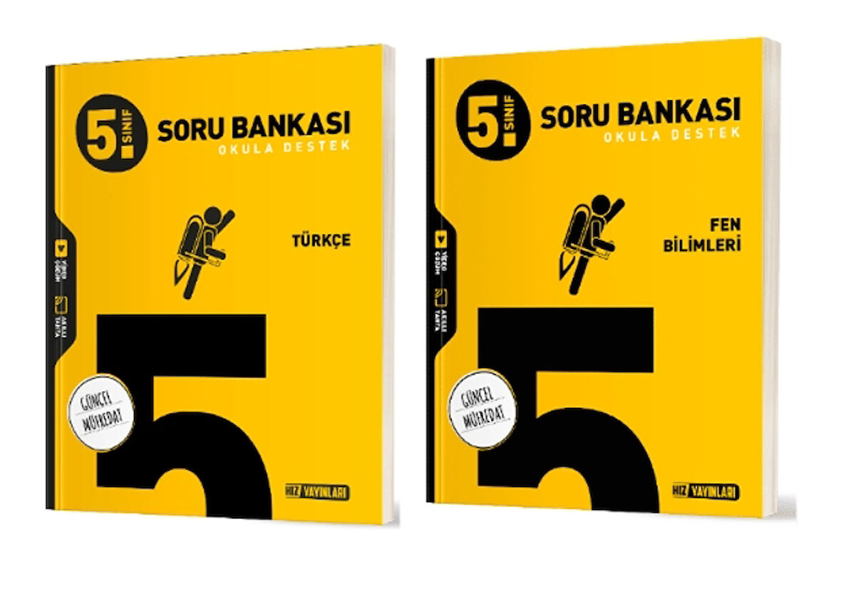 HIZ YAYINLARI 5. SINIF TÜRKÇE + FEN BİLİMLERİ SORU BANKASI