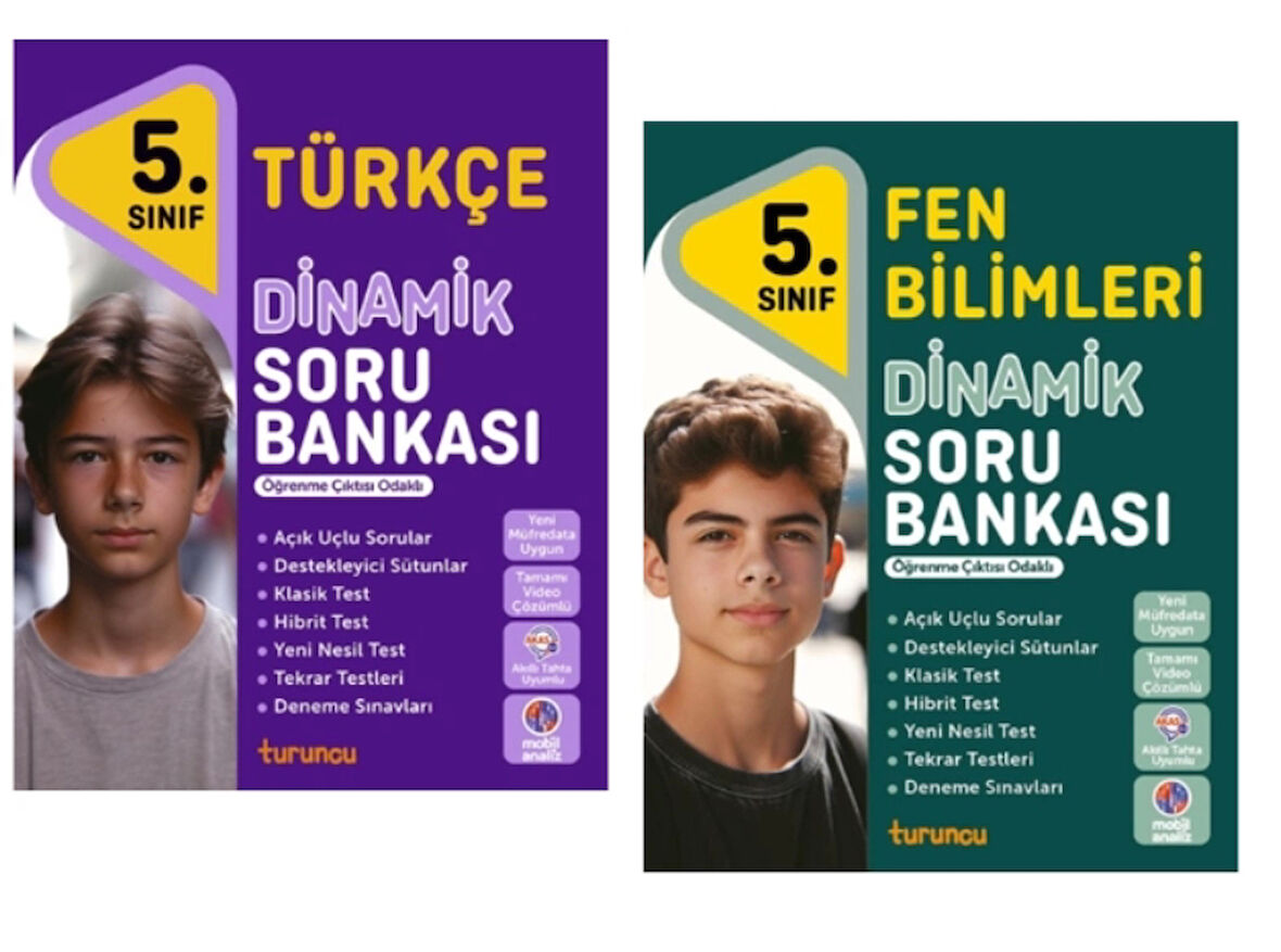 TUDEM YAYINLARI 5.SINIF DİNAMİK TÜRKÇE - FEN BİLİMLERİ  SORU BANKASI
