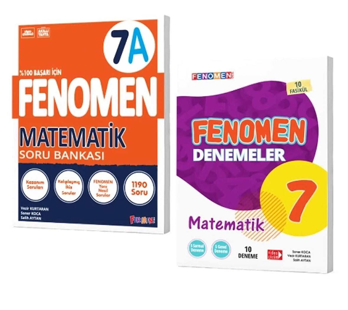 FENOMEN YAYINLARI 7 Matematik A Soru Bankası + Matematik Denemeleri (2 Kitap)