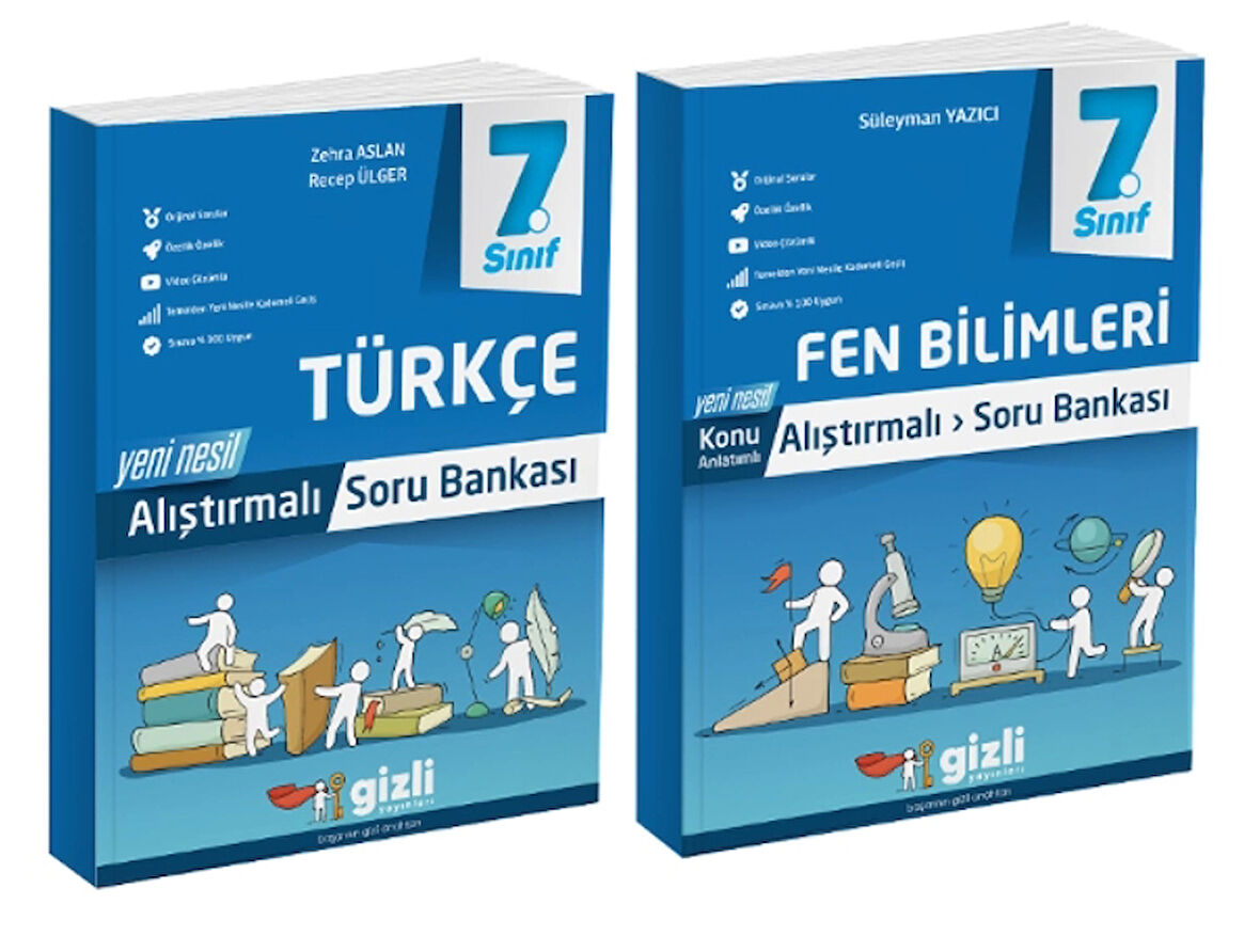 7. Sınıf Türkçe + Fen Bilimleri Alıştırmalı Soru Bankası