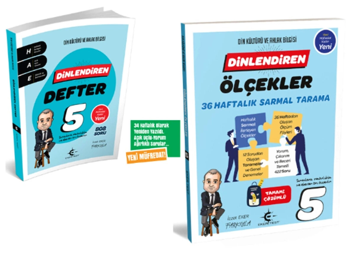 ARI YAYINCILIK 5. Sınıf Dinlendiren Defter ve Ölçekler 36 Haftalık Sarmal Tarama