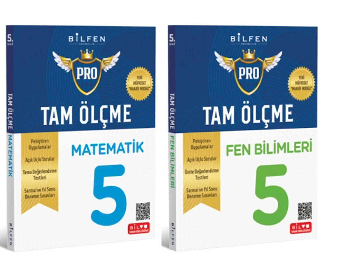 BİLFEN YAYINCILIK 5.SINIF TAM ÖLÇME MATEMATİK + FEN BİLİMLERİ ETKİNLİKLİ SORU BANKASI (YENİ MÜFREDAT)