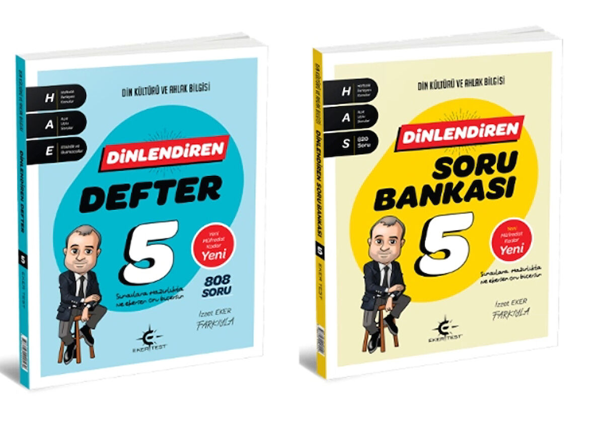 ARI YAYINCILIK 5. Sınıf Din Kültürü ve Ahlak Bilgisi İzzet Eker Dinlendiren Defter + Soru Bankası