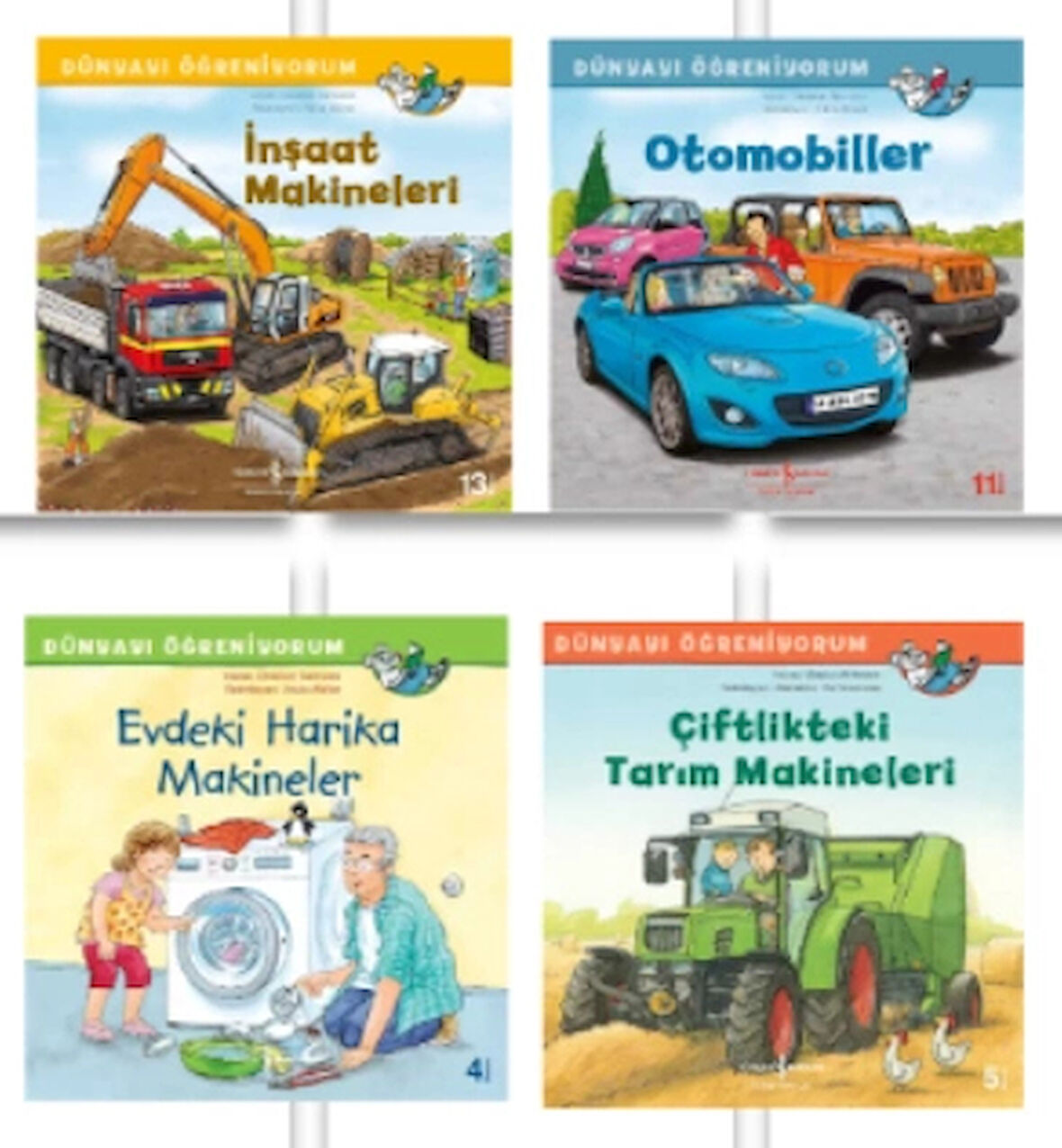 DÜNYAYI ÖĞRENİYORUM İNŞAAT MAKİNELERİ - OTOMOBİLLER - EVDEKİ HARİKA MAKİNELER - ÇİFTLİKTEKİ TARIM MAKİNELERİ