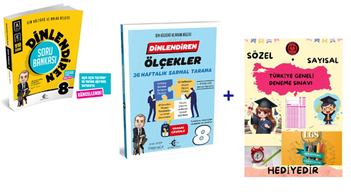 ARI YAYINCILIK 8. Sınıf Dinlendiren Soru Bankası ve Ölçekler 36 Haftalık Sarmal Tarama - Hediyelidir