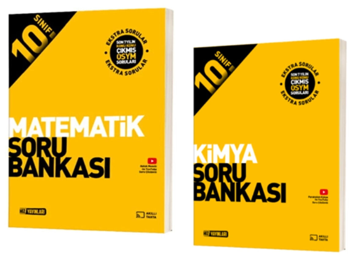 HIZ YAYINLARI 10. SINIF MATEMATİK - KİMYA SORU BANKASI