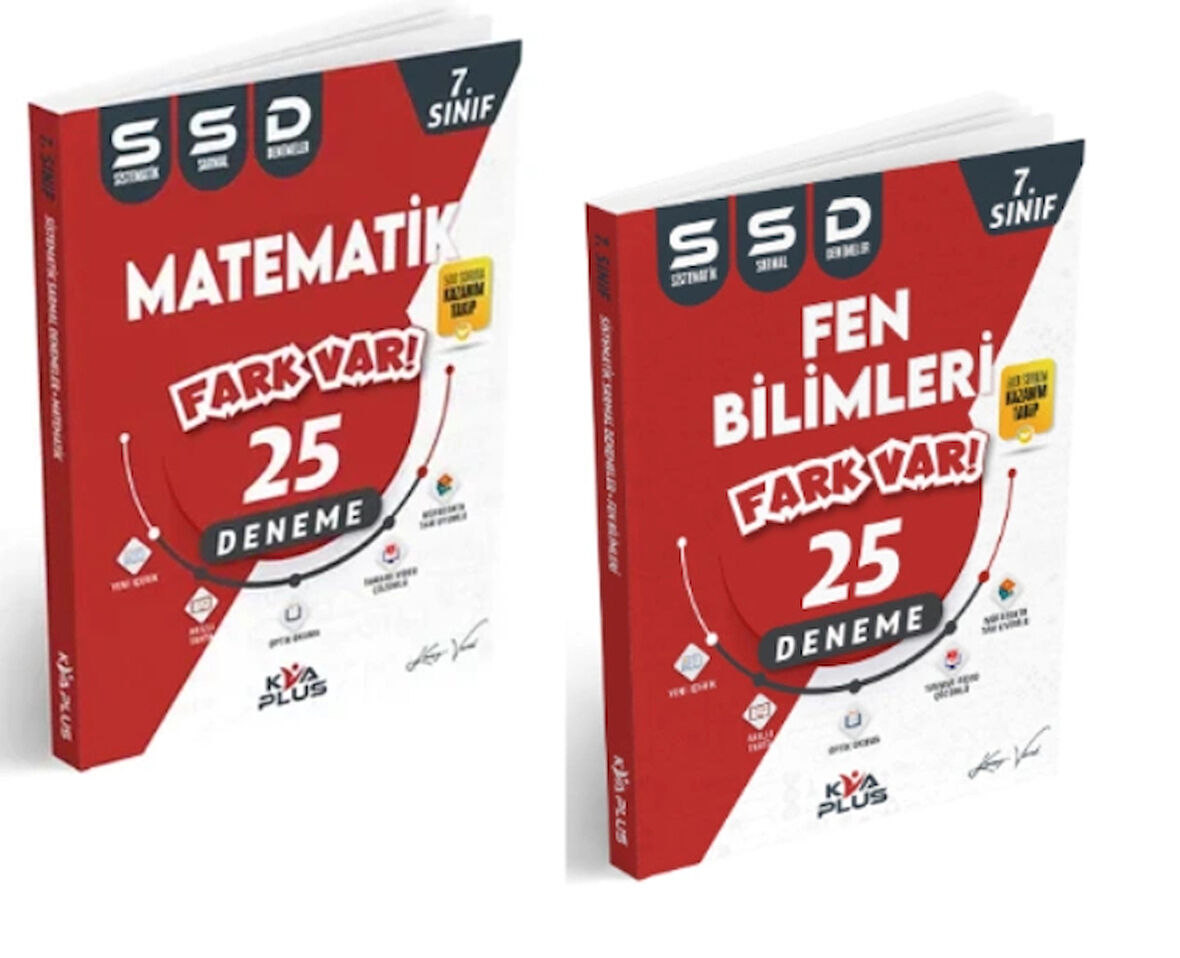 KORAY VAROL YAYINLARI 7.SINIF MATEMATİK - FEN BİLİMLERİ 25'Lİ DENEME