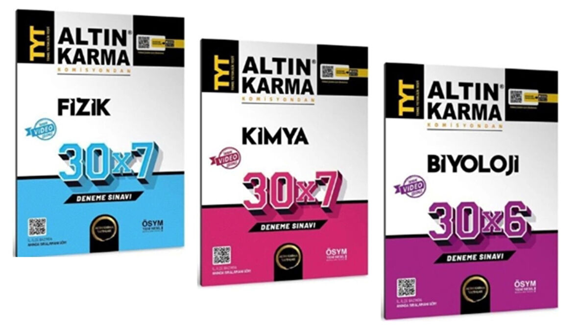 Altın Karma Yayınları TYT Fizik Kimya Biyoloji Denemeleri