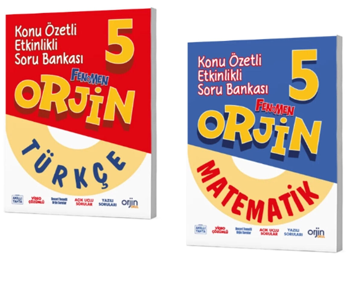 FENOMEN YAYINCILIK 5.SINIF ORJİN TÜRKÇE - MATEMATİK KONU ÖZETLİ ETKİNLİKLİ SORU BANKASI