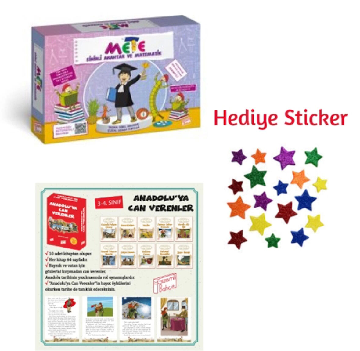 GİZEMLİ BAHÇE 3.SINIF SİHİRLİ ANAHTAR ve METE MATİK - ANADOLUYA CAN VERENLER 10'LU HİKAYE SETİ