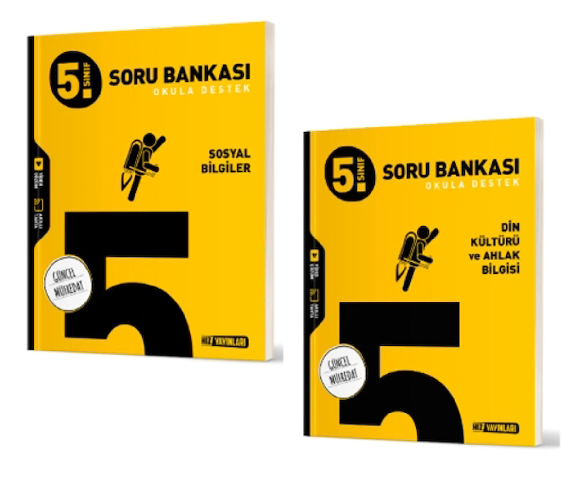 HIZ YAYINLARI 5. SINIF SOSYAL BİLGİLER ve DİN KÜLTÜRÜ VE AHLAK BİLGİSİ SORU BANKASI