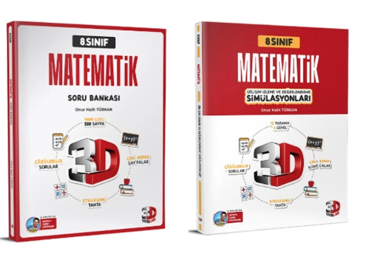 3D YAYINLARI 8.SINIF LGS MATEMATİK SORU BANKASI - MATEMATİK SİMÜLASYON DENEME