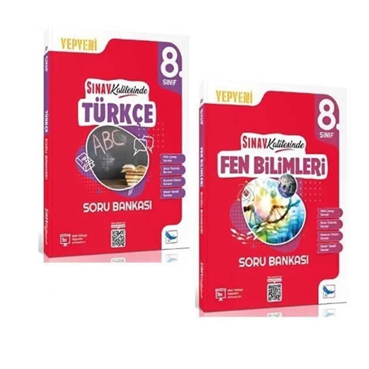 8.SINIF TÜRKÇE + FEN BİLİMLERİ SORU BANKASI SINAV KALİTESİNDE (2 KİTAP)