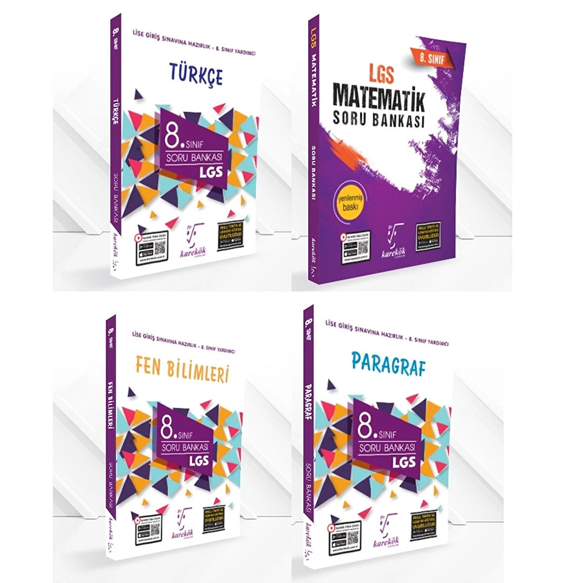 KAREKÖK YAYINLARI LGS TÜRKÇE + MATEMATİK + FEN BİLİMLERİ + PARAGRAF