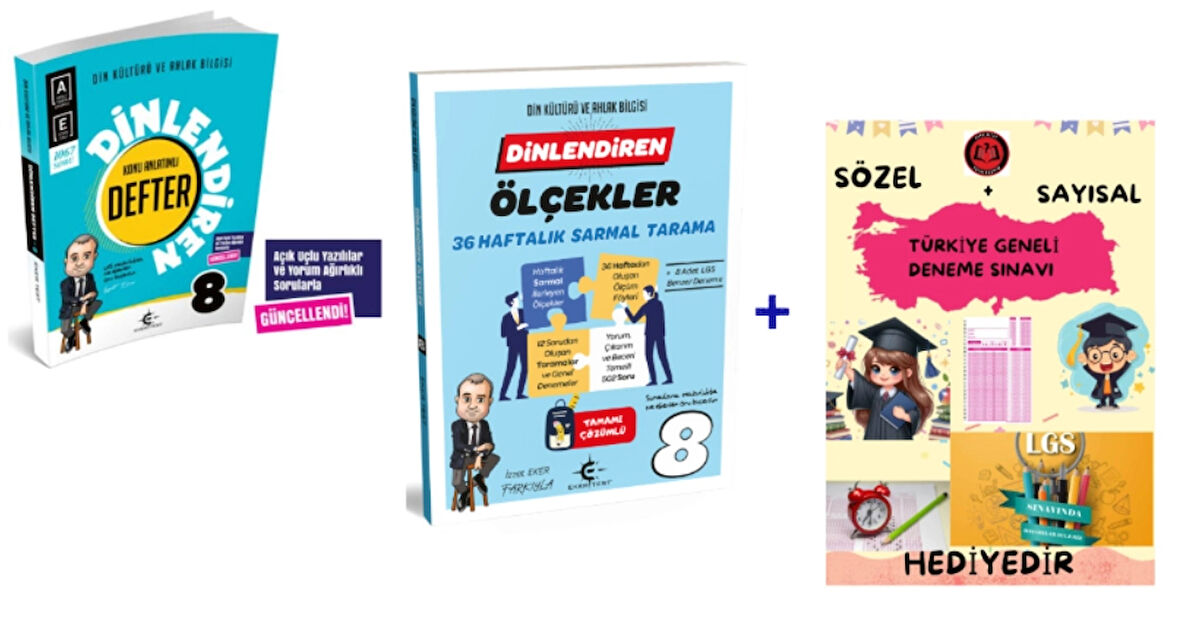 ARI YAYINCILIK 8. Sınıf Dinlendiren Defter ve Ölçekler 36 Haftalık Sarmal Tarama - Hediyelidir