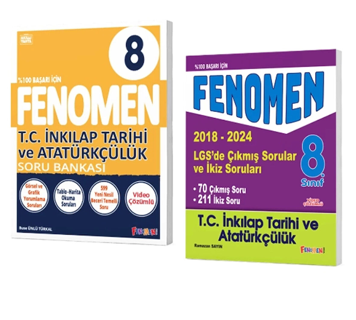 FENOMEN YAYINLARI 8. SINIF T.C. İnkilap Tarihi ve Atatürkçülük Soru Bankası + LGS Çıkmış Sorular ve İkiz Soruları (2018-2024)