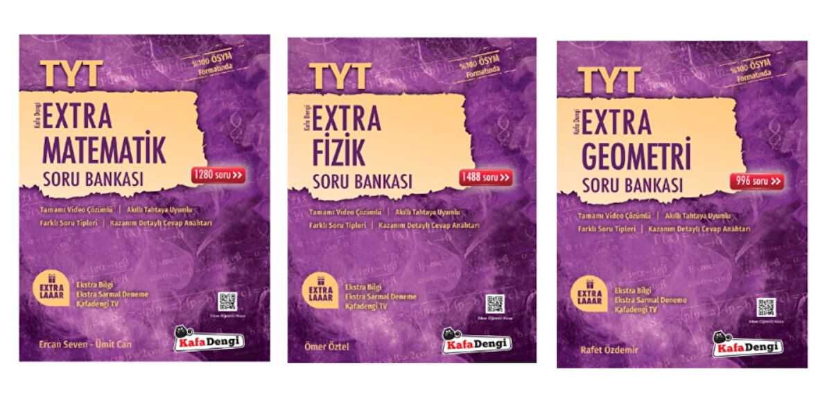 Kafa Dengi Yayınları TYT Sayısal Set Matematik - Fizik - Geometri Extra Soru Bankası