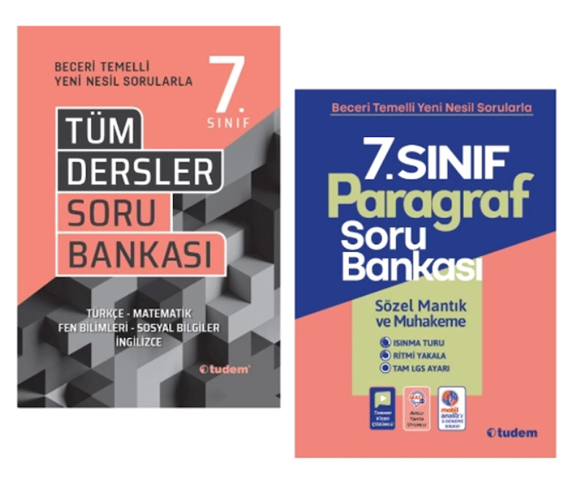 TUDEM YAYINLARI 7.SINIF BECERİ TEMELLİ TÜM DERSLER - PARAGRAF SORU BANKASI