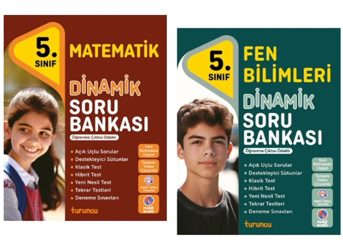 TUDEM YAYINLARI 5.SINIF DİNAMİK  MATEMATİK - FEN BİLİMLERİ - SORU BANKASI