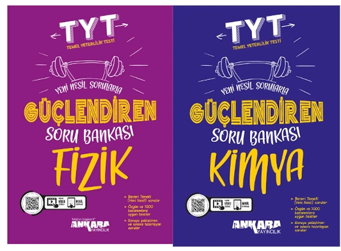 ANKARA YAYINCILIK TYT Fizik - Kimya Güçlendiren Soru Bankası (2 Kitap)