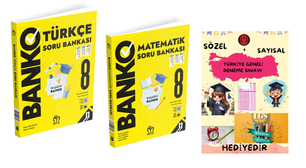 MODEL EĞİTİM YAYINLARI 8. Sınıf Banko Türkçe Matematik Soru Bankası