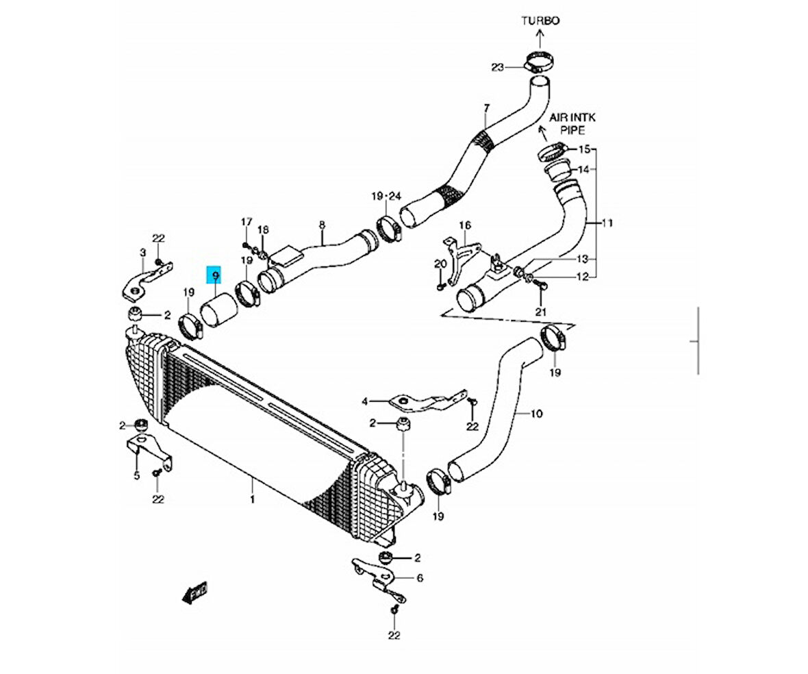 JB419WD INTERCOOLER HORTUM