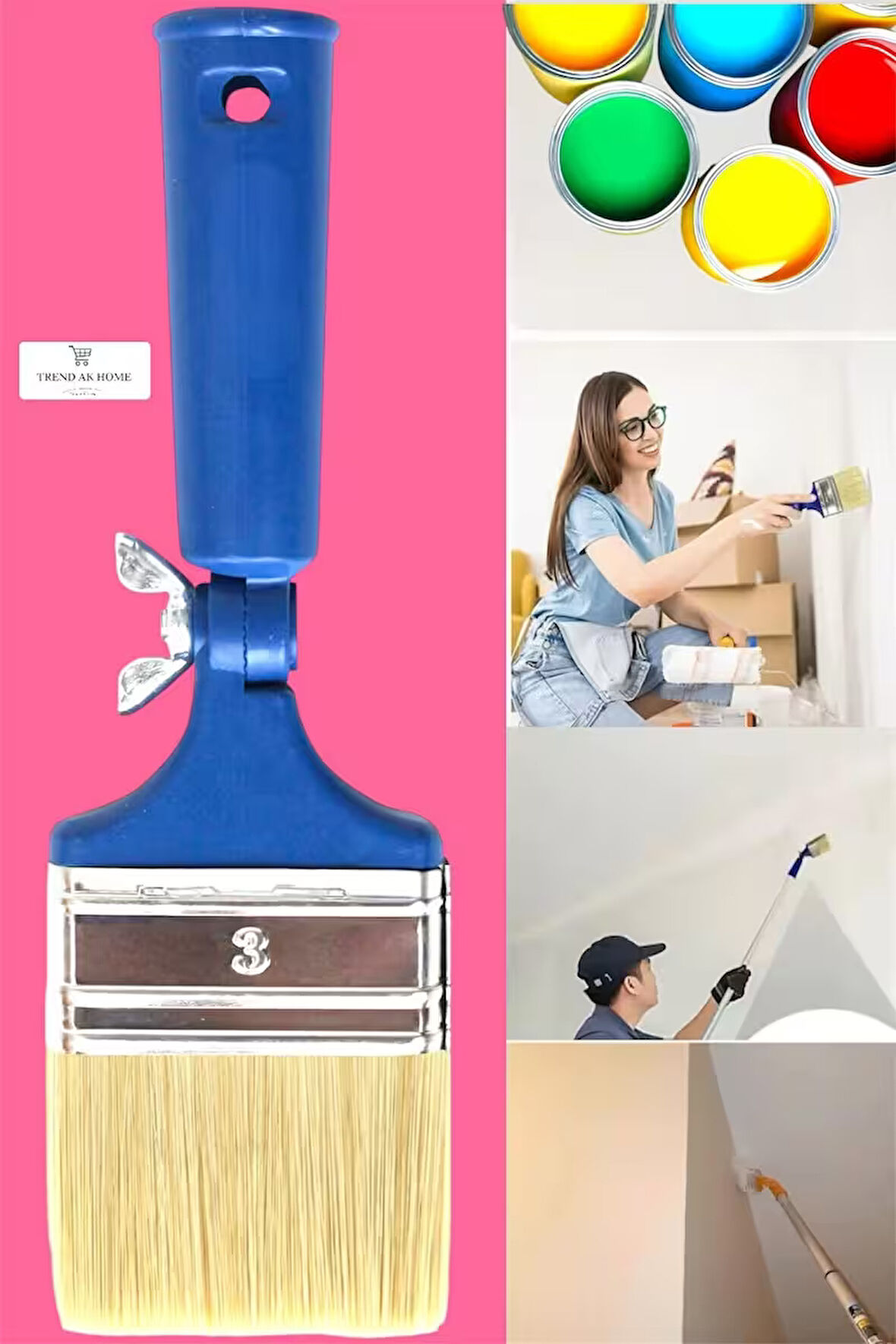 3 numara OSKAR FIRÇA LÜX ROBOT KESTİRME BOYA FIRÇASI