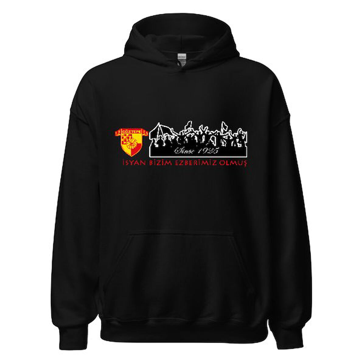 Göztepe Kapşonlu Sweatshirt - İsyan Bizim Ezberimiz Olmuş