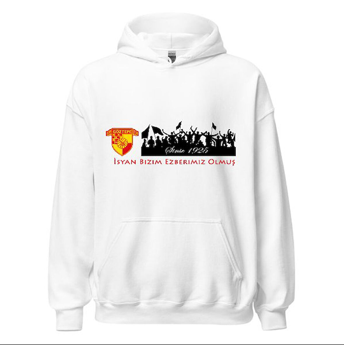 Göztepe Kapşonlu Sweatshirt - İsyan Bizim Ezberimiz Olmuş