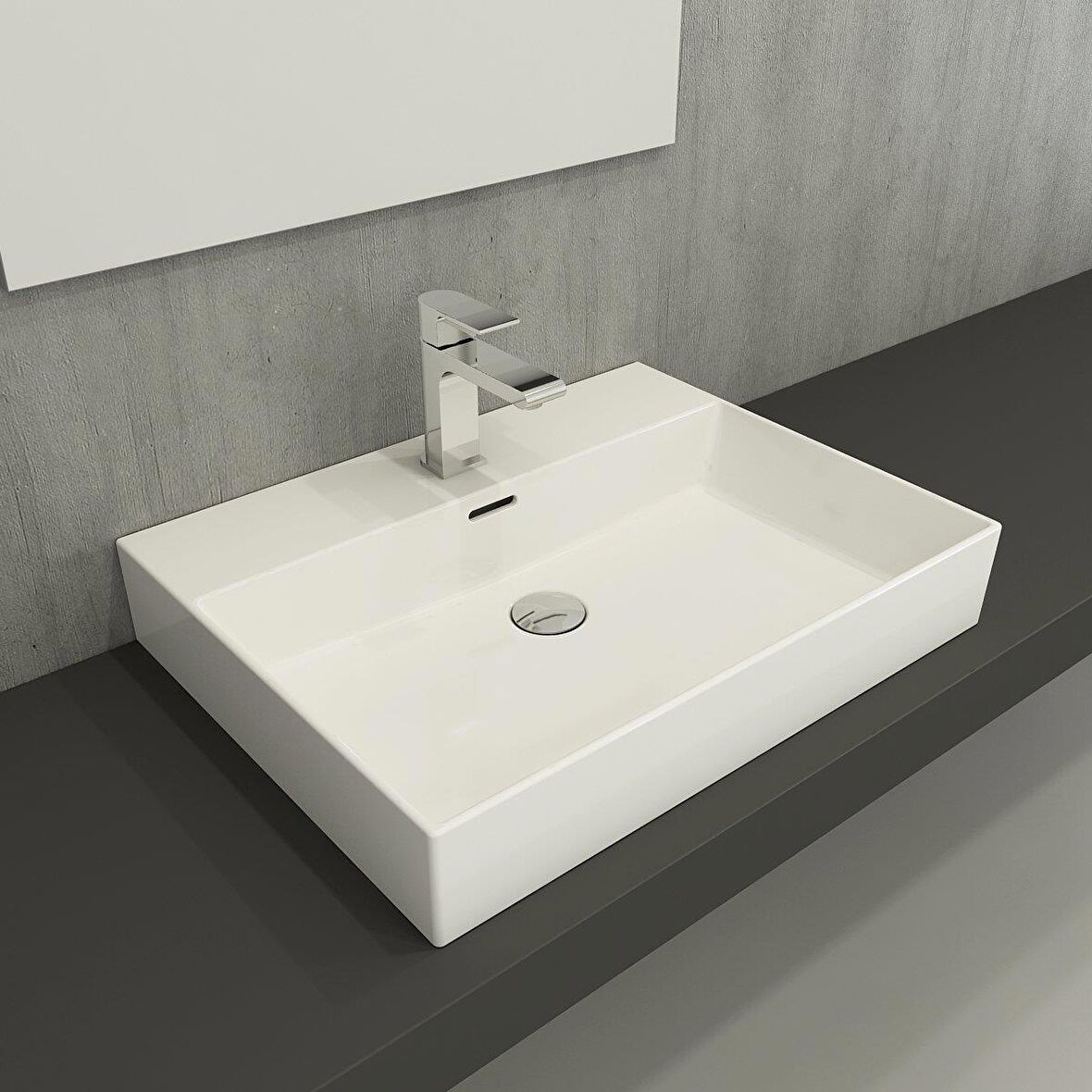 Bocchi Milano 60 cm Lavabo 1376-001-0126 Parlak Beyaz