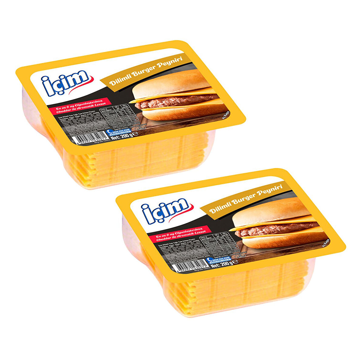 İçim Burger Peyniri Dilimli 200 gr x 2 Adet