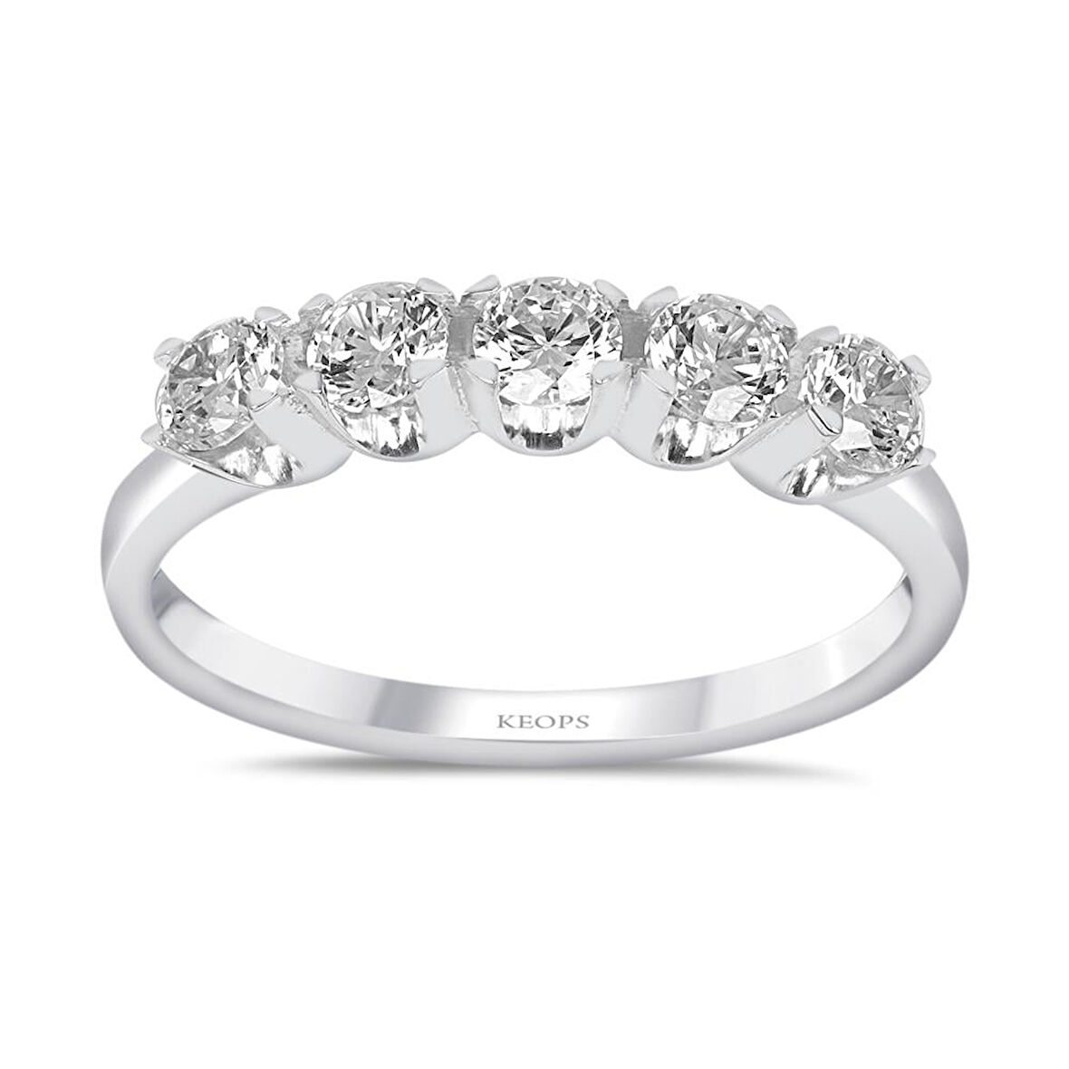 G Renk 0.70 Karat Pırlanta Beştaş Yüzük