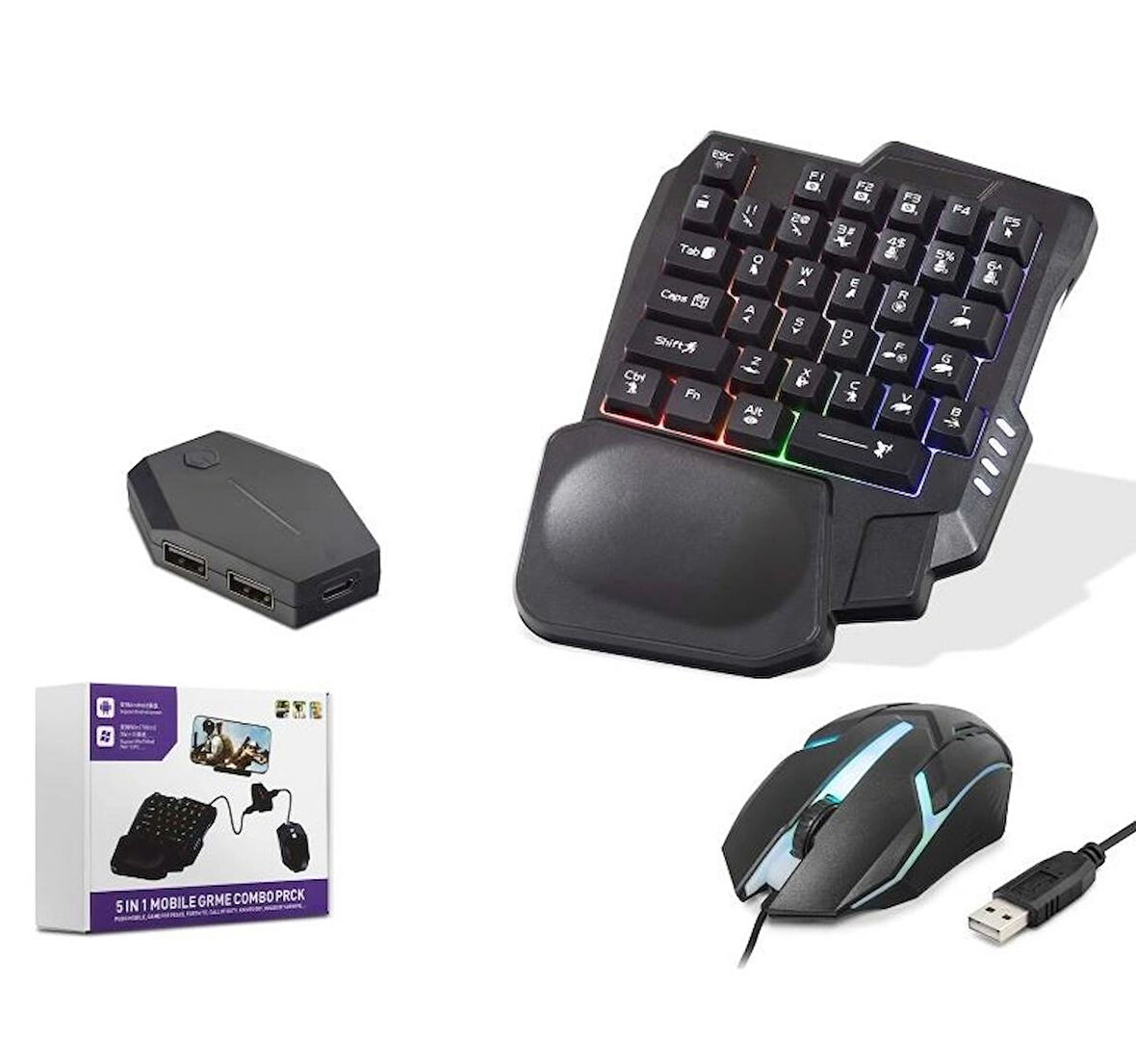 Nodar Nd762 Pubg Mobile Klavye Mouse Konsol Dönüştürücü Siyah