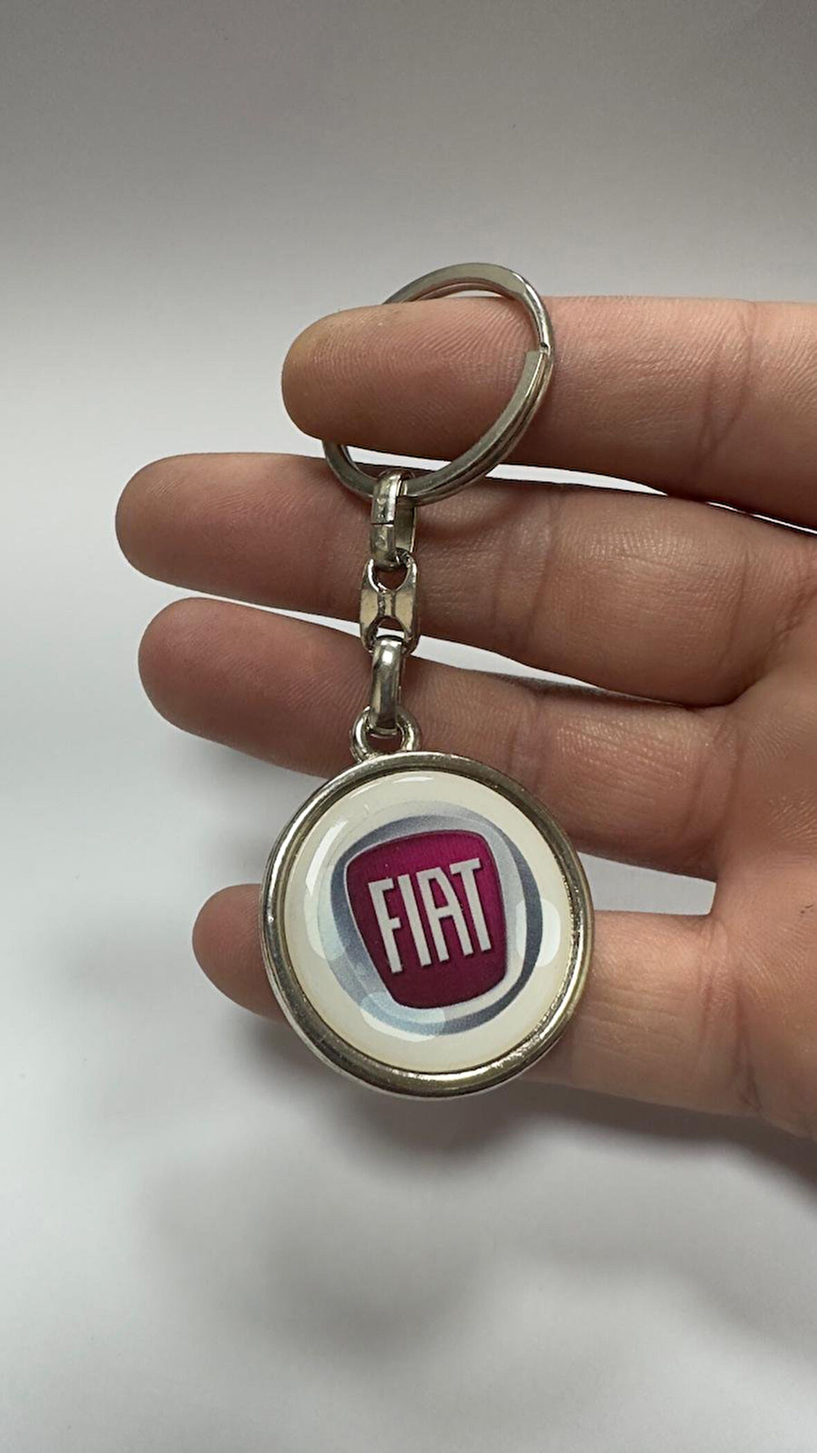 Fiat Yazılı Metal Anahtarlık Çift Yönlü (1 ADET)