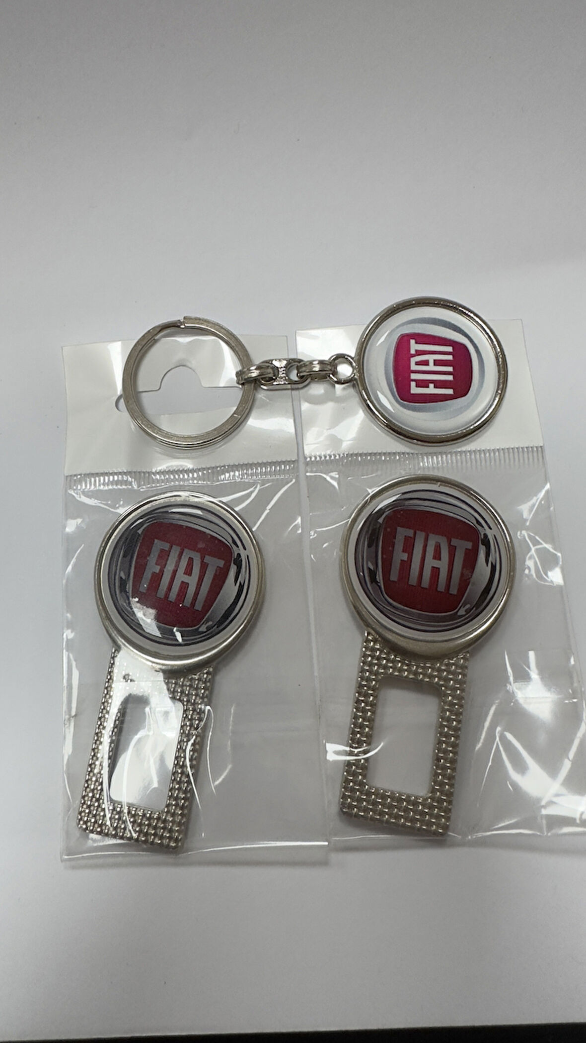 Fiat Emniyet Kemeri Ikaz Susturucu Metal Toka 1 Çift Ve Anahtarlık 1 Adet