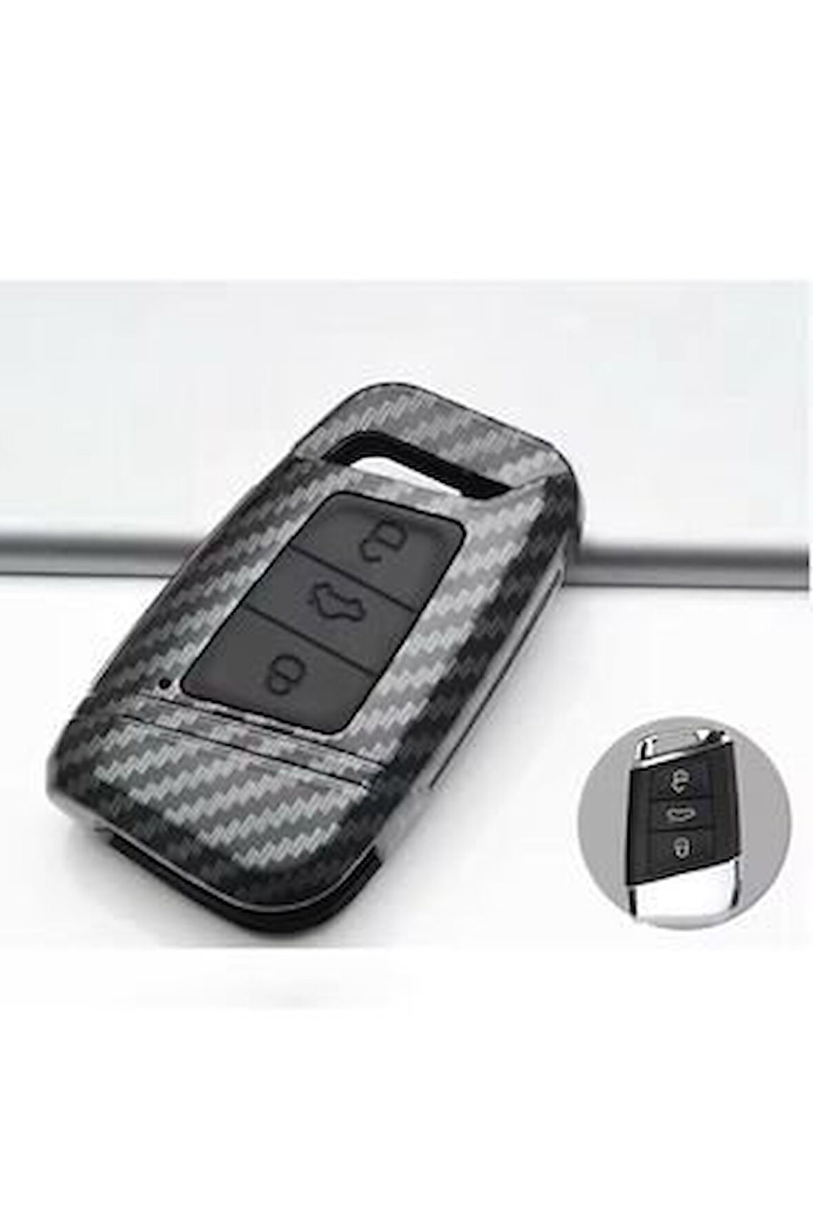 Passat B8 - Ateca Ve Süper B Karbon Anahtar Koruma Kılıfı Anahtarsız Çalıştırmaya Uygundur