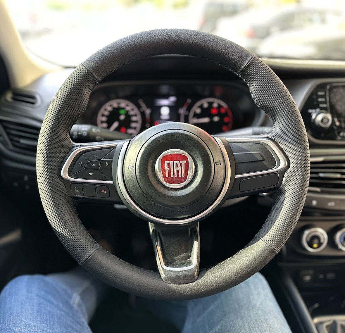 Üniversal Dikmeli Direksiyon Kılıfı Fiat Egea Easy Plastik Direksiyon İçin Uyumlu